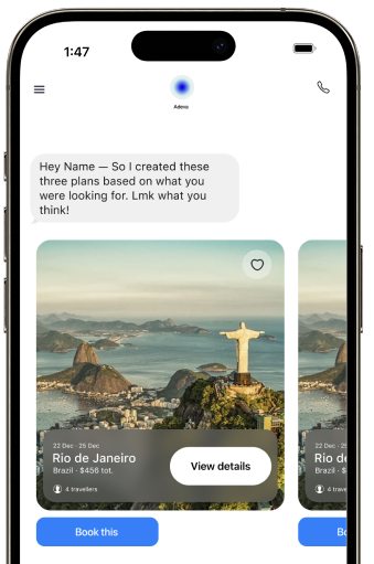 SmartTrip App Interface
